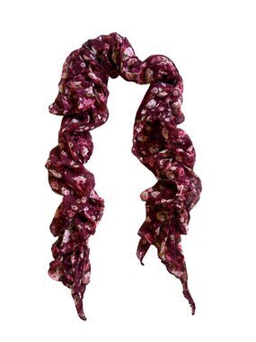 Pink & White Floral Lightweight Scarf